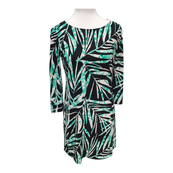 BCGBMaxAzria Palm Print Dress Suze XS - Picture 1 of 5